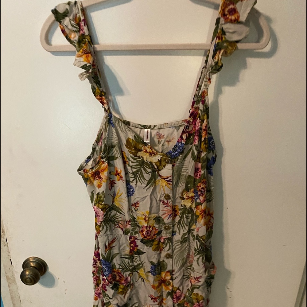 Floral button down dress